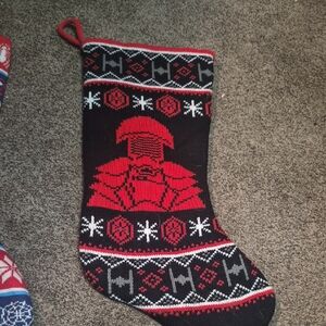 Starwars Black and Red Knit Christmas Stocking
